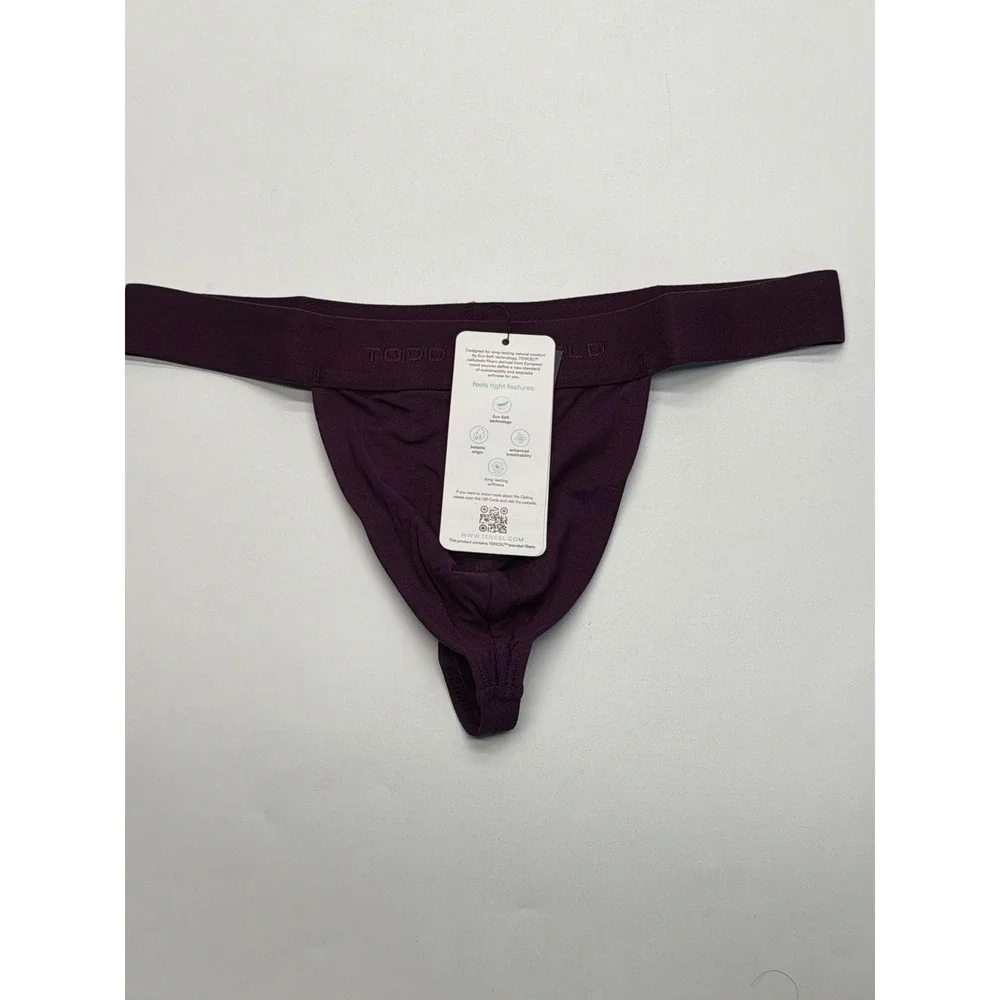 Todd Sanfield Essential Thong Deep Purple ES1710 Mens Size S New